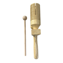 Load image into Gallery viewer, Wooden Double Guiro – Natural Wood Percussion Instrument for Music Learning
