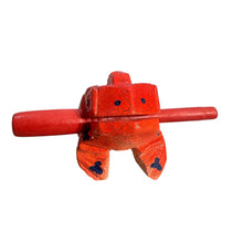 Load image into Gallery viewer, 4" Wooden Musical Frog - Berry Design (Percussion Instrument)