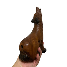 Load image into Gallery viewer, 8" Dark Oak Wolf Musical Whistle Instrument
