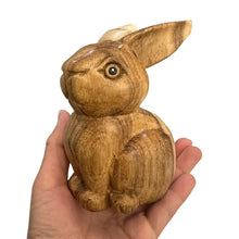 Load image into Gallery viewer, Wooden Sitting Bunny Figurine Decoration