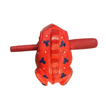 Load image into Gallery viewer, 4" Wooden Musical Frog - Berry Design (Percussion Instrument)