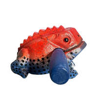 Load image into Gallery viewer, 4" Wooden Musical Frog - Red Dart Design (Percussion Instrument)
