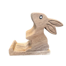 Load image into Gallery viewer, Wooden Cute Rabbit Phone Holder