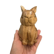 Load image into Gallery viewer, Wooden Sitting Bunny Figurine Decoration