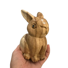 Load image into Gallery viewer, Wooden Sitting Bunny Figurine Decoration