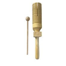 Load image into Gallery viewer, Wooden Double Guiro – Natural Wood Percussion Instrument for Music Learning