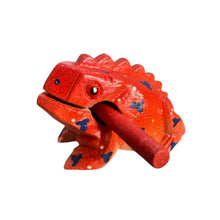Load image into Gallery viewer, 4" Wooden Musical Frog - Berry Design (Percussion Instrument)