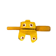 Load image into Gallery viewer, 3" Wooden Musical Frog - Mustard Design (Percussion Instrument)