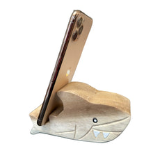 Load image into Gallery viewer, Wooden Shark Phone Holder