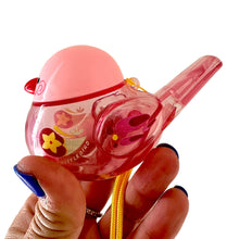 Load image into Gallery viewer, Clear Water Whistle Bird - Whimsical Water-Filled Whistle (Pink)