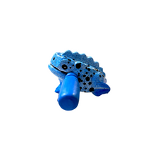 Load image into Gallery viewer, 1.5&quot; Wooden Musical Frog - Blue Dart Design (Percussion Instrument)
