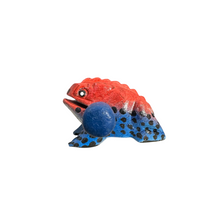 Load image into Gallery viewer, 1.5&quot; Wooden Musical Frog - Red Dart Design (Percussion Instrument)