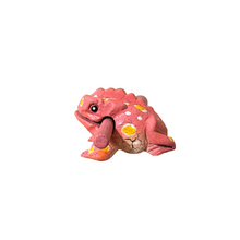 Load image into Gallery viewer, 1.5&quot; Wooden Musical Frog - Peach Design (Percussion Instrument)
