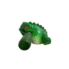 Load image into Gallery viewer, 3" Wooden Musical Frog - Green Tree Design (Percussion Instrument)