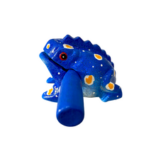 Load image into Gallery viewer, 3&quot; Medium Painted Winter Frog Musical  Percussion Instrument