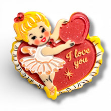Load image into Gallery viewer, Retro Romance Brooch by 50's Vintage Dame x Lipstick &amp; Chrome
