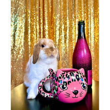 Load image into Gallery viewer, Pink Leopard Cat Mug | Cute Ceramic Coffee Tea Cup | Gift for Her