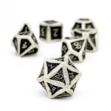 Load image into Gallery viewer, Pirate Dice - Blackbeard 7 Piece RPG set Alloy Metal Dice