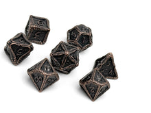 Load image into Gallery viewer, Pirate Dice - Jolly Roger 7 Piece RPG set Alloy Metal Dice