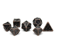 Load image into Gallery viewer, Pirate Dice - Jolly Roger 7 Piece RPG set Alloy Metal Dice