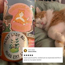 Load image into Gallery viewer, Plant Lady But Also Cat Lady Glossy Circle Vinyl Sticker 3in x 3in