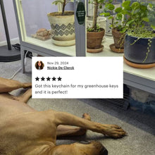 Load image into Gallery viewer, Plant Lady But Also Dog Lady Motel Style Keychain | Green
