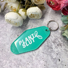 Load image into Gallery viewer, Plant Slut Leaf Motel Style Keychain 🌿