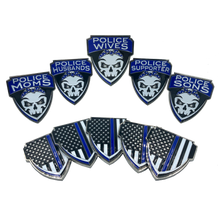 Load image into Gallery viewer, E-002 Police Moms Thin Blue Line Challenge Coin Supporter