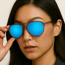 Load image into Gallery viewer, Poseidon Mirrored Blue  – Tangle-Free Floating Aviators