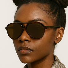 Load image into Gallery viewer, Poseidon Brown Tortoise  – Tangle-Free Floating Aviators