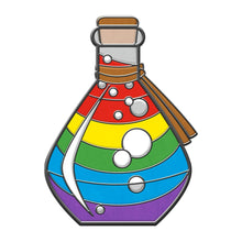 Load image into Gallery viewer, Potion Bottle - Hard Enamel Adventure Dice Pin Metal by Norse Foundry