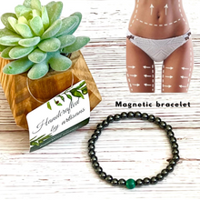 Load image into Gallery viewer, Magnetic Therapy Pain &amp; Ache Relief With Malachite Bracelet