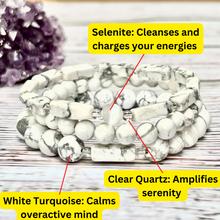 Load image into Gallery viewer, Tranquil Sleep White Turquoise Bracelet Pack (Set Of 3)