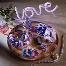 Load image into Gallery viewer, Purple Chiffon Headband | Poly Satin Headpiece Hair Accessory | 6.25''