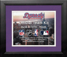 Load image into Gallery viewer, MLB Baseball Photo Picture Frame Kit - Colorado Rockies (Purple Matting, White Trim)