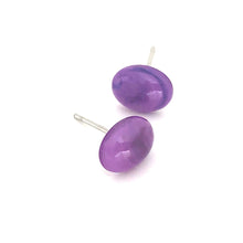 Load image into Gallery viewer, Purple Oval Stud Minimalist Earrings
