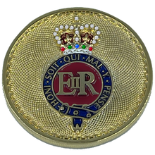 Load image into Gallery viewer, BL8-010 Queen Elizabeth 24KT Gold Plated Challenge Coin UK Queen's Guard Grenadier Guards Buckingham Palace