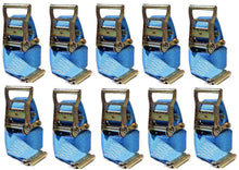 Load image into Gallery viewer, 2 in x 20 Ft Van Ratchet Strap E-Track w/ Spring E 10 PACK | R20EX10