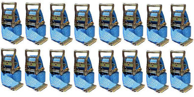 2 in x 20 Ft Van Ratchet Strap E-Track w/ Spring E 16 PACK | R20EX16