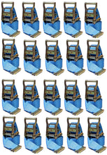 Load image into Gallery viewer, 2 in x 20 Ft Van Ratchet Strap Logistic E-Track w/ Spring E 20 PACK  | R20E