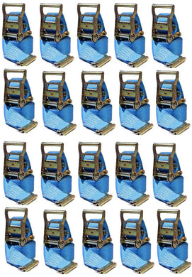 2 in x 20 Ft Van Ratchet Strap Logistic E-Track w/ Spring E 20 PACK  | R20E