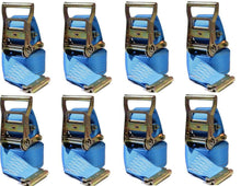 Load image into Gallery viewer, 2 in x 20 Ft Van Ratchet Strap Logistic E-Track w/ Spring E 8 PACK | R20E