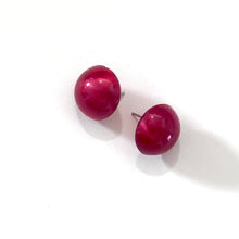 Load image into Gallery viewer, Cranberry Aura Glow Retro Button Studs