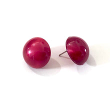 Load image into Gallery viewer, Cranberry Aura Glow Retro Button Studs