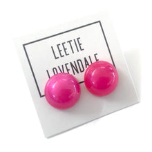 Load image into Gallery viewer, Hot Pink Aura Glow Retro Button Studs