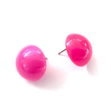 Load image into Gallery viewer, Hot Pink Aura Glow Retro Button Studs