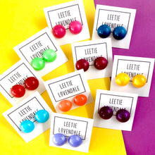Load image into Gallery viewer, Lavender Aura Glow Retro Button Studs