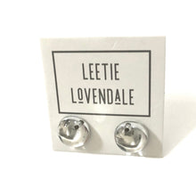 Load image into Gallery viewer, Clear Foil Back Retro Button Stud Earrings