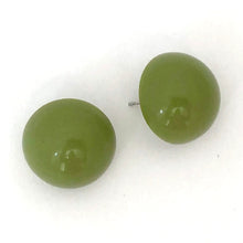 Load image into Gallery viewer, Moss Green Retro Button Stud Earrings
