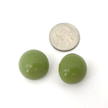 Load image into Gallery viewer, Moss Green Retro Button Stud Earrings